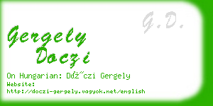 gergely doczi business card