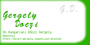 gergely doczi business card